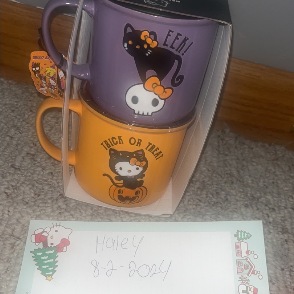 Set of Halloween Hello kitty cups